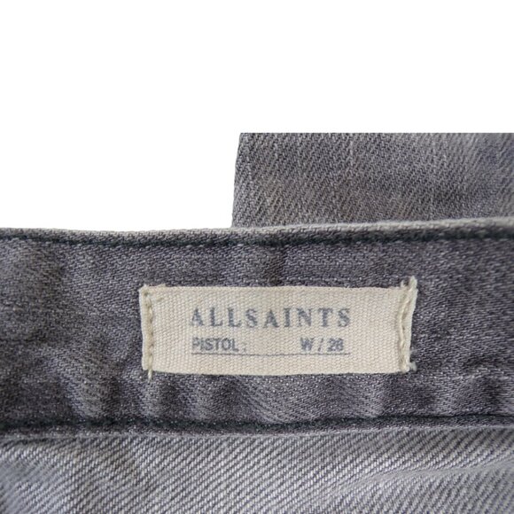 All Saints Vapour Pistol Distressed Jeans 175/70A 28 Waist #1262 - Picture 6 of 8